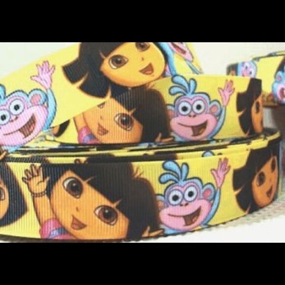 5/$24 grosgrain Ribbon 7/8” 5 yards Dora Boots NEW - Picture 3 of 4